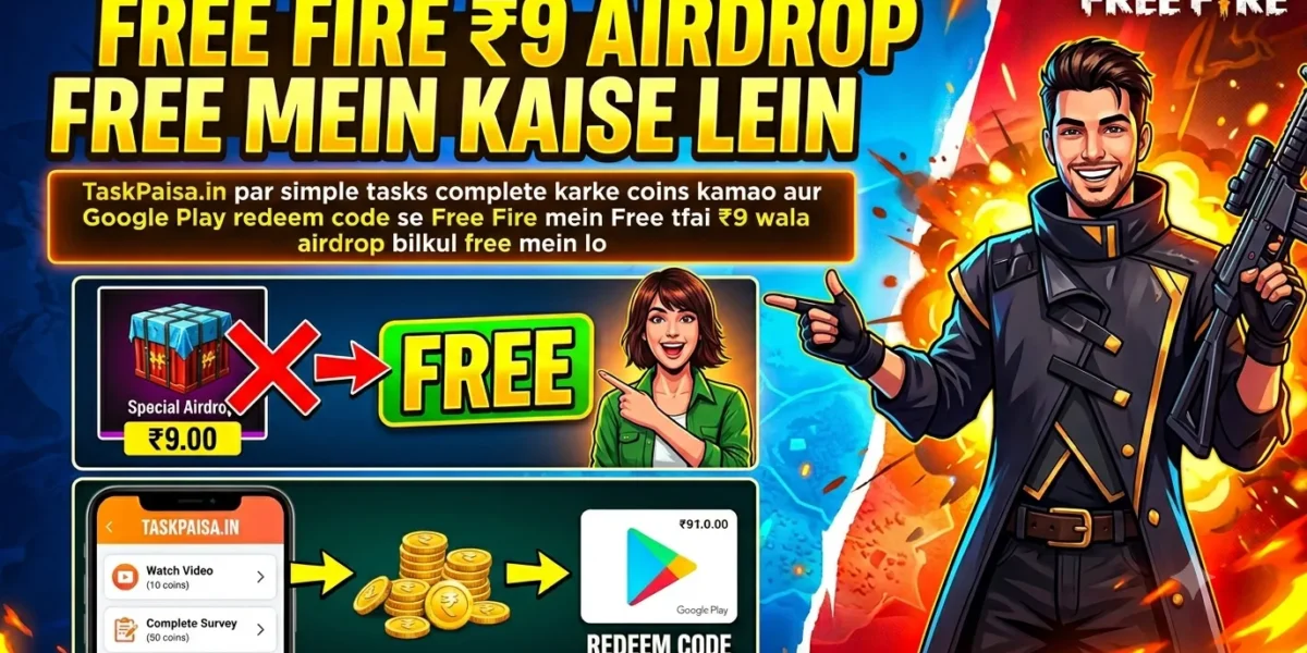 Free Fire ₹9 Airdrop Free Mein Kaise Lein