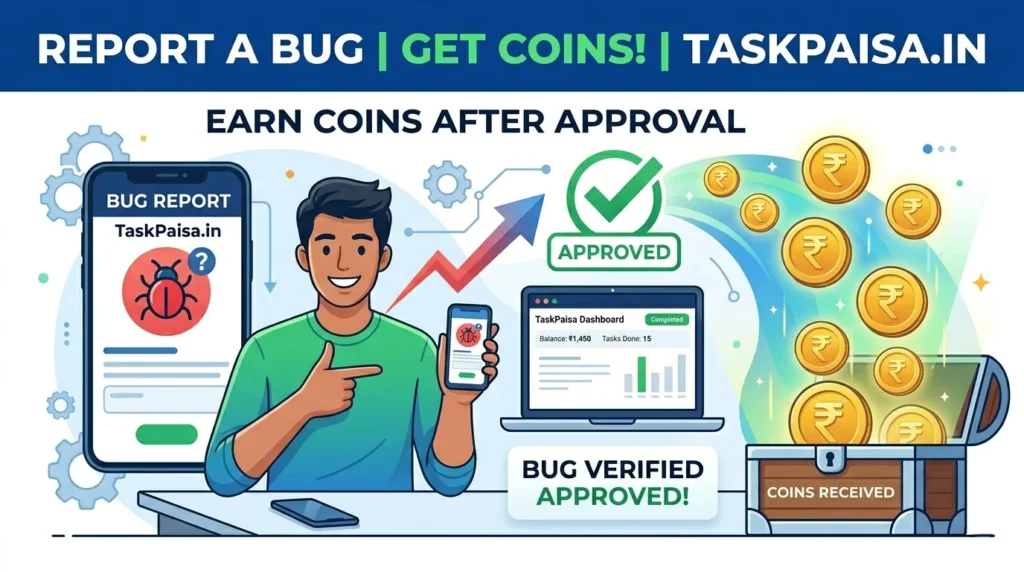 Report a bug in Taskpaisa website