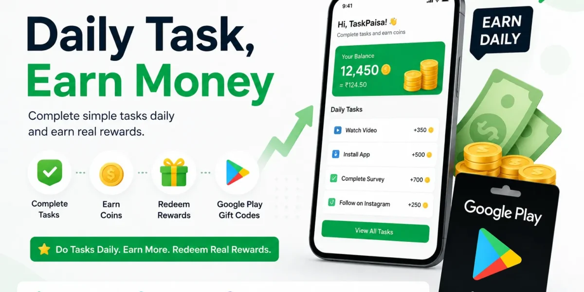 Daily Task Earn Money: Complete Tasks Every Day & Get Paid via UPI