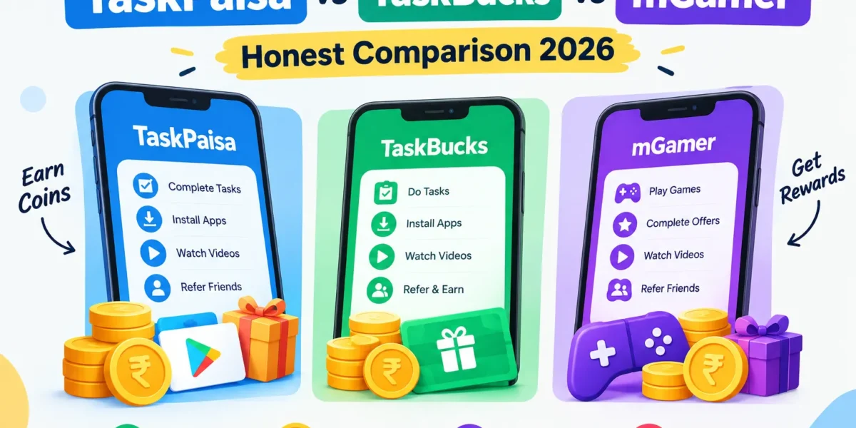TaskPaisa vs TaskBucks vs mGamer — Kaunsa Best Hai?