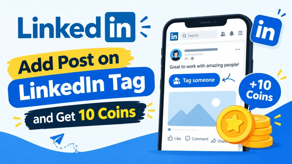 Add post on LinkedIn tag Taskpaisa